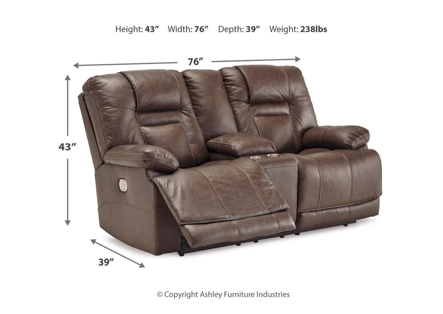 Wurstrow Power Reclining Loveseat