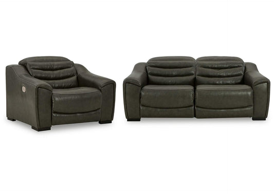 Center Line 2-Piece Power Sectional with Recliner