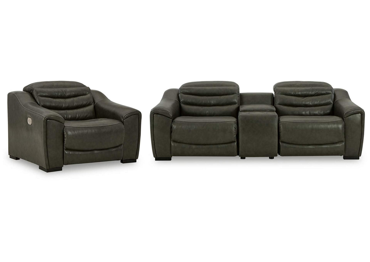 Center Line 3-Piece Power Sectional with Recliner