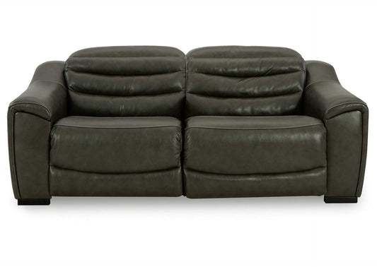 Center Line 2-Piece Power Reclining Sectional Loveseat