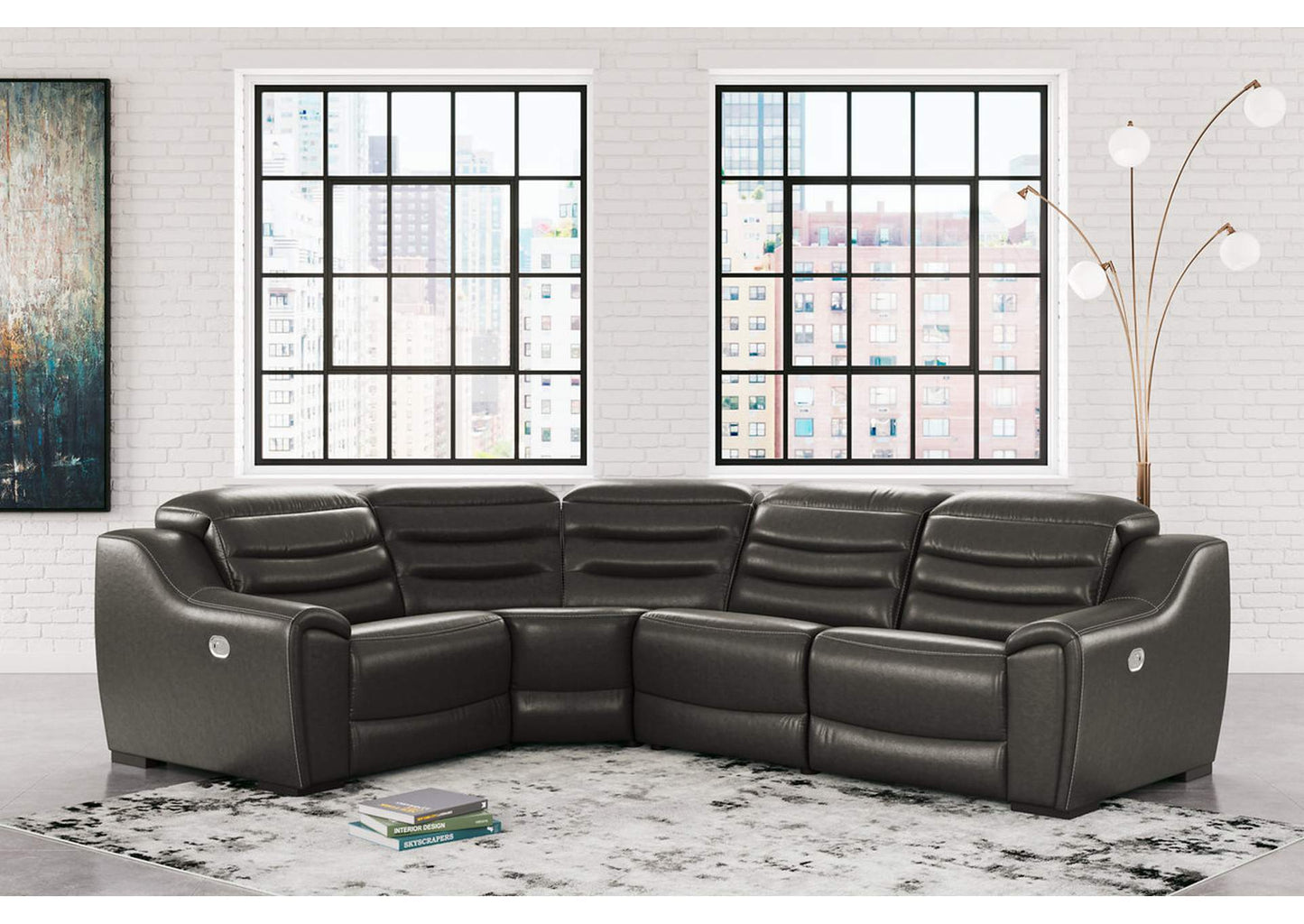 Center Line 4-Piece Power Reclining Sectional