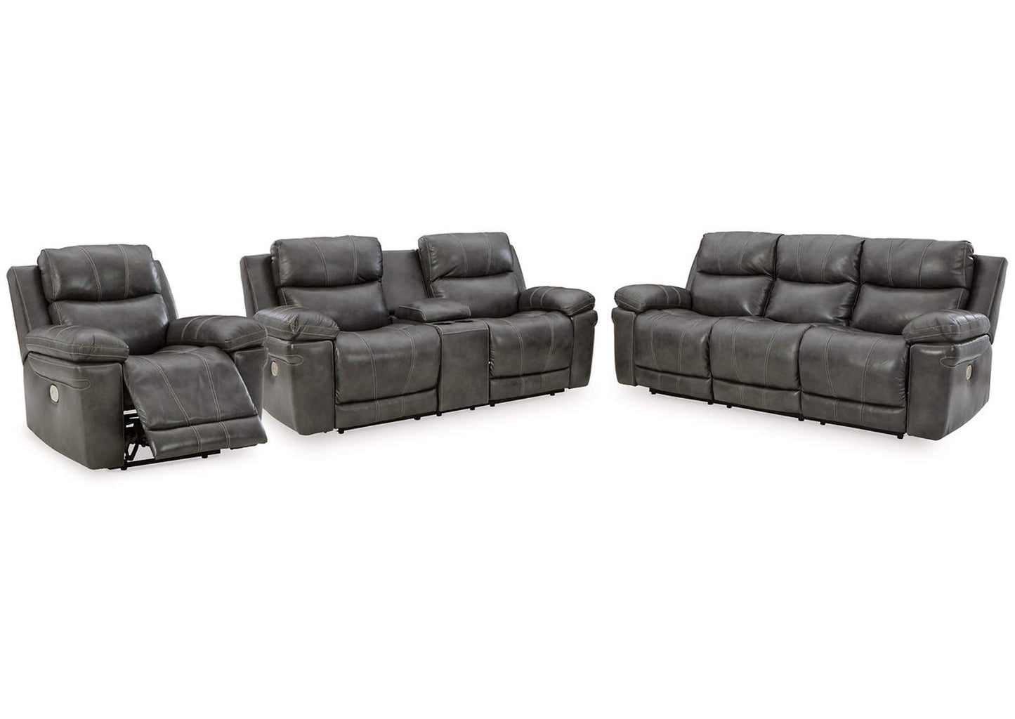 Edmar Power Sofa, Loveseat and Recliner