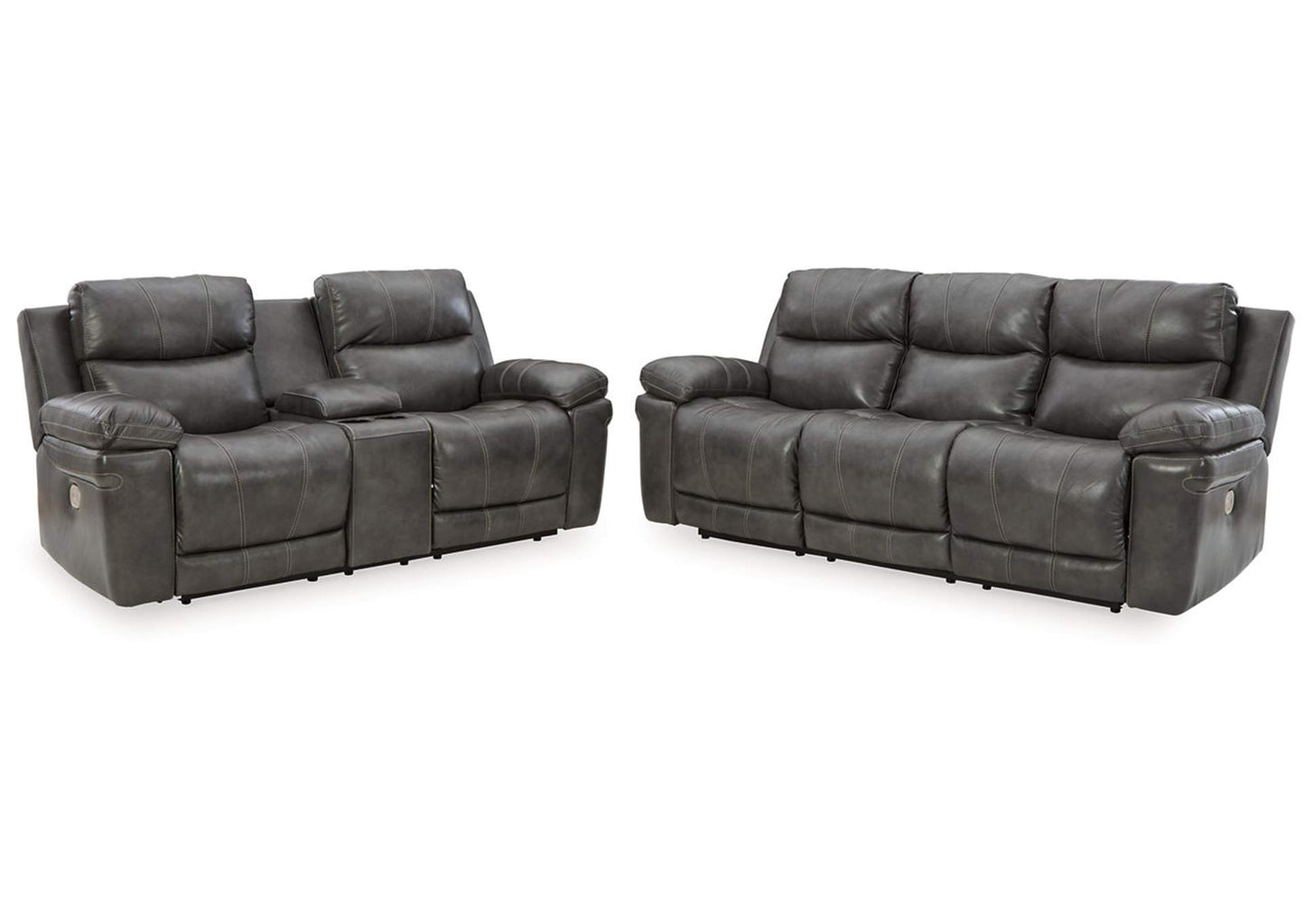 Edmar Dual Power Reclining Sofa and Loveseat