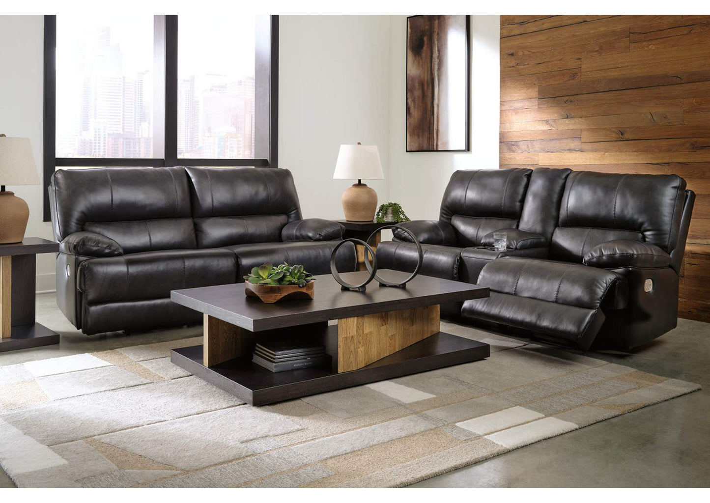 Mountainous Power Sofa and Loveseat