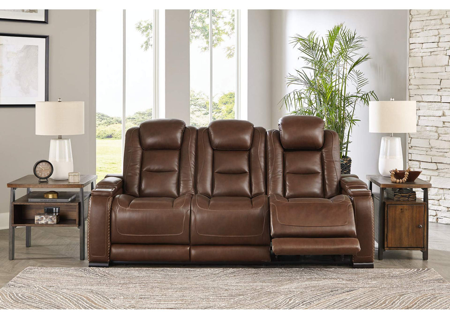 The Man-Den Triple Power Reclining Sofa, Loveseat and Recliner