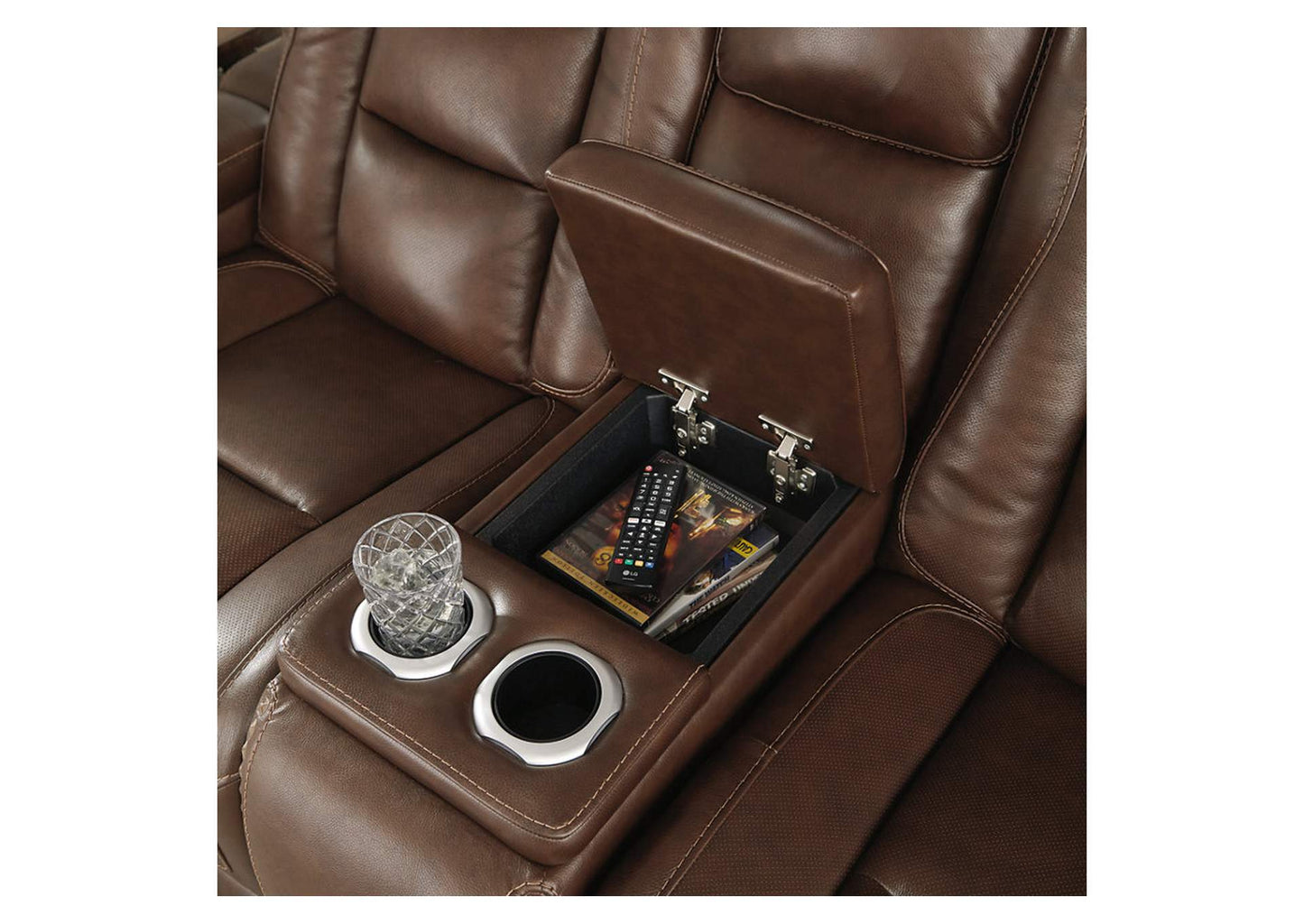 The Man-Den Triple Power Reclining Sofa, Loveseat and Recliner