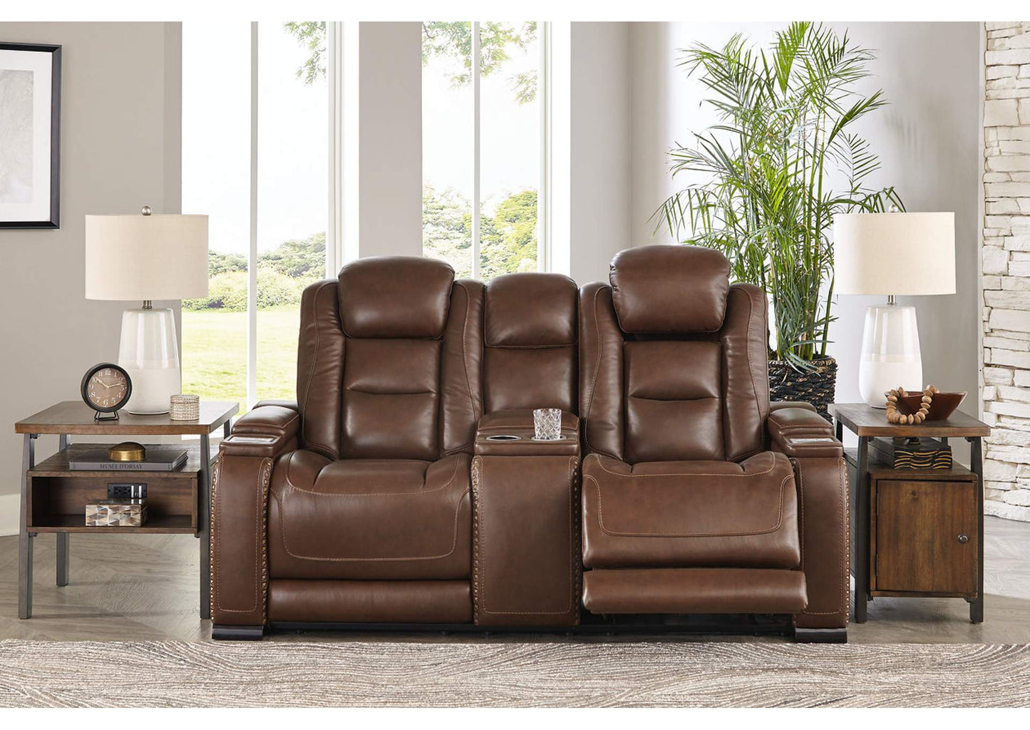 The Man-Den Triple Power Reclining Sofa, Loveseat and Recliner