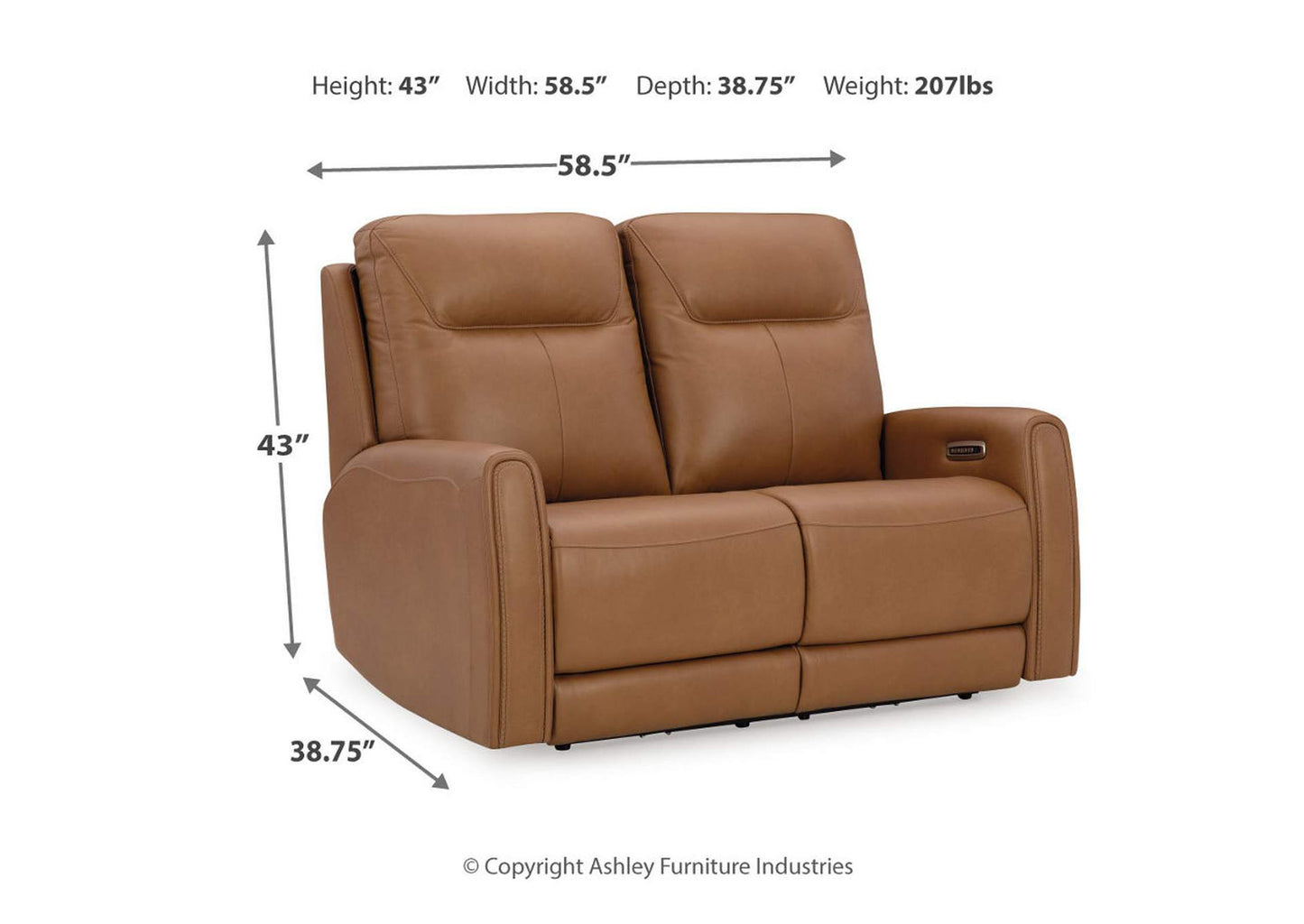 Tryanny Power Reclining Loveseat