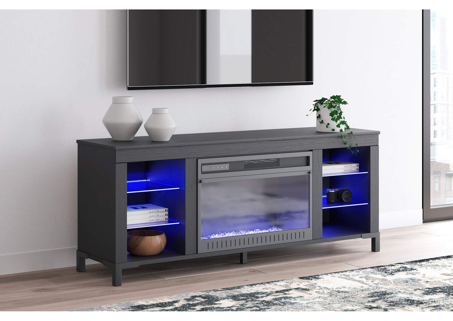 Cayberry 60" TV Stand with Electric Fireplace