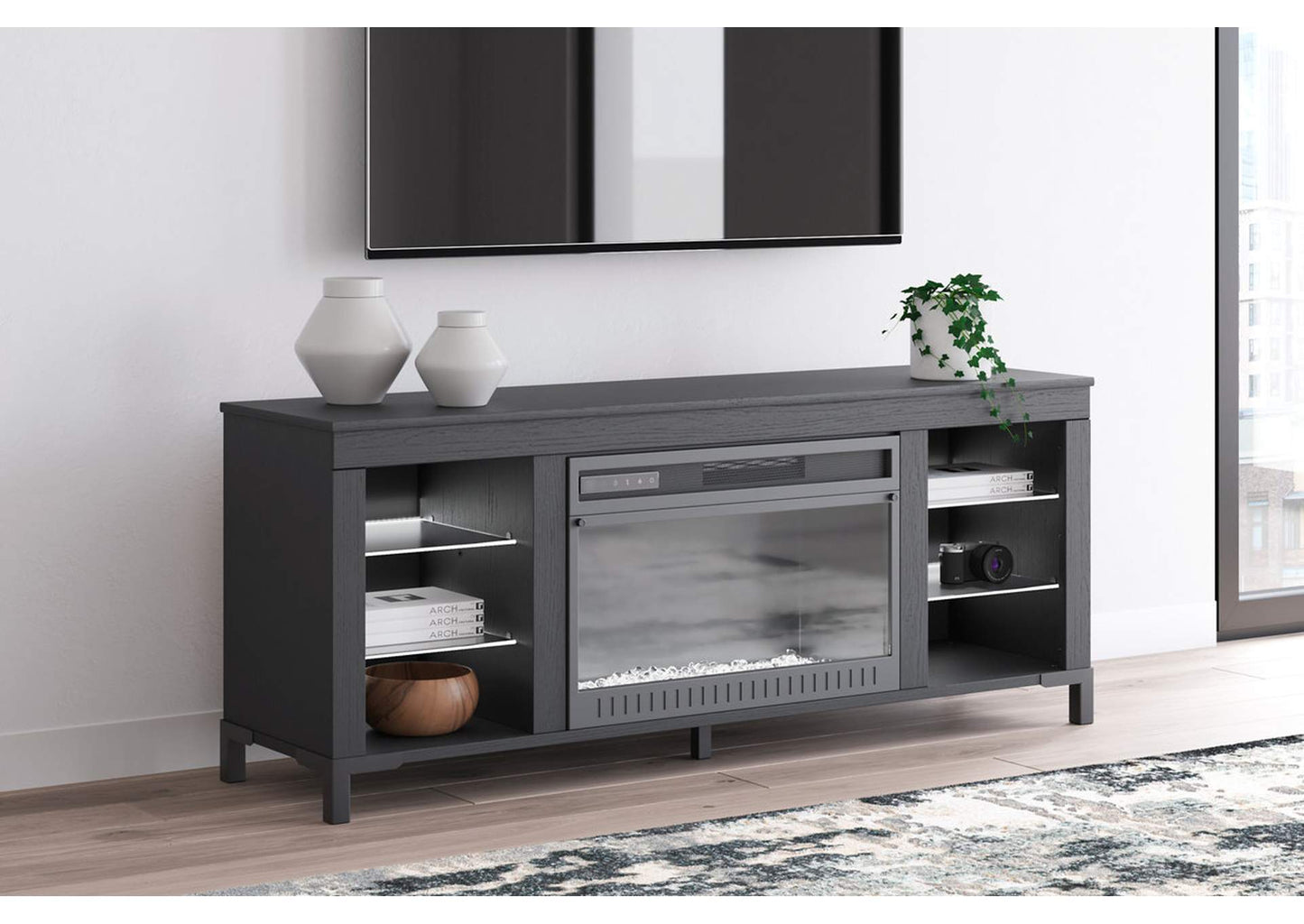 Cayberry 60" TV Stand with Electric Fireplace