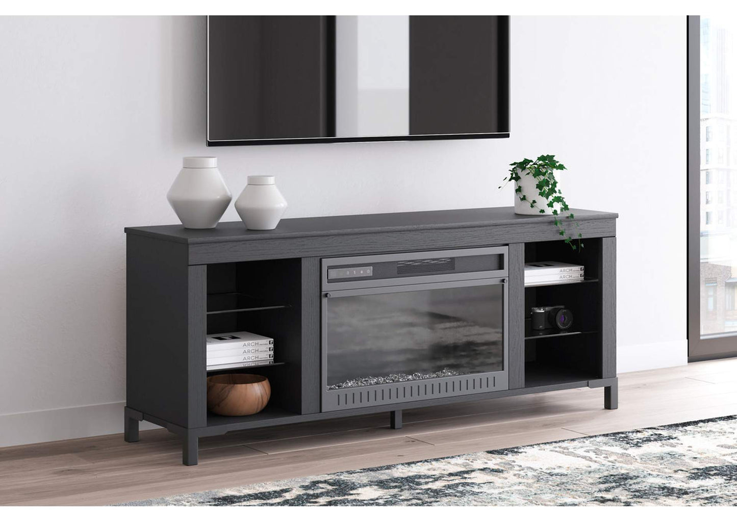 Cayberry 60" TV Stand with Electric Fireplace