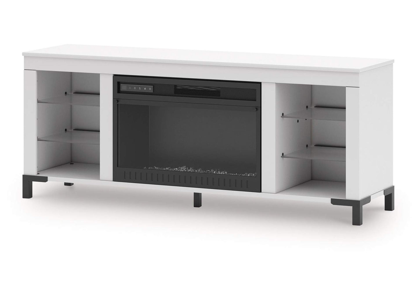 Brollevi 60" TV Stand with Electric Fireplace