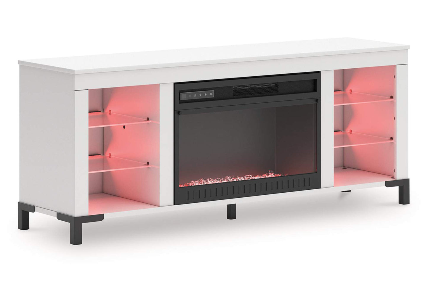 Brollevi 60" TV Stand with Electric Fireplace