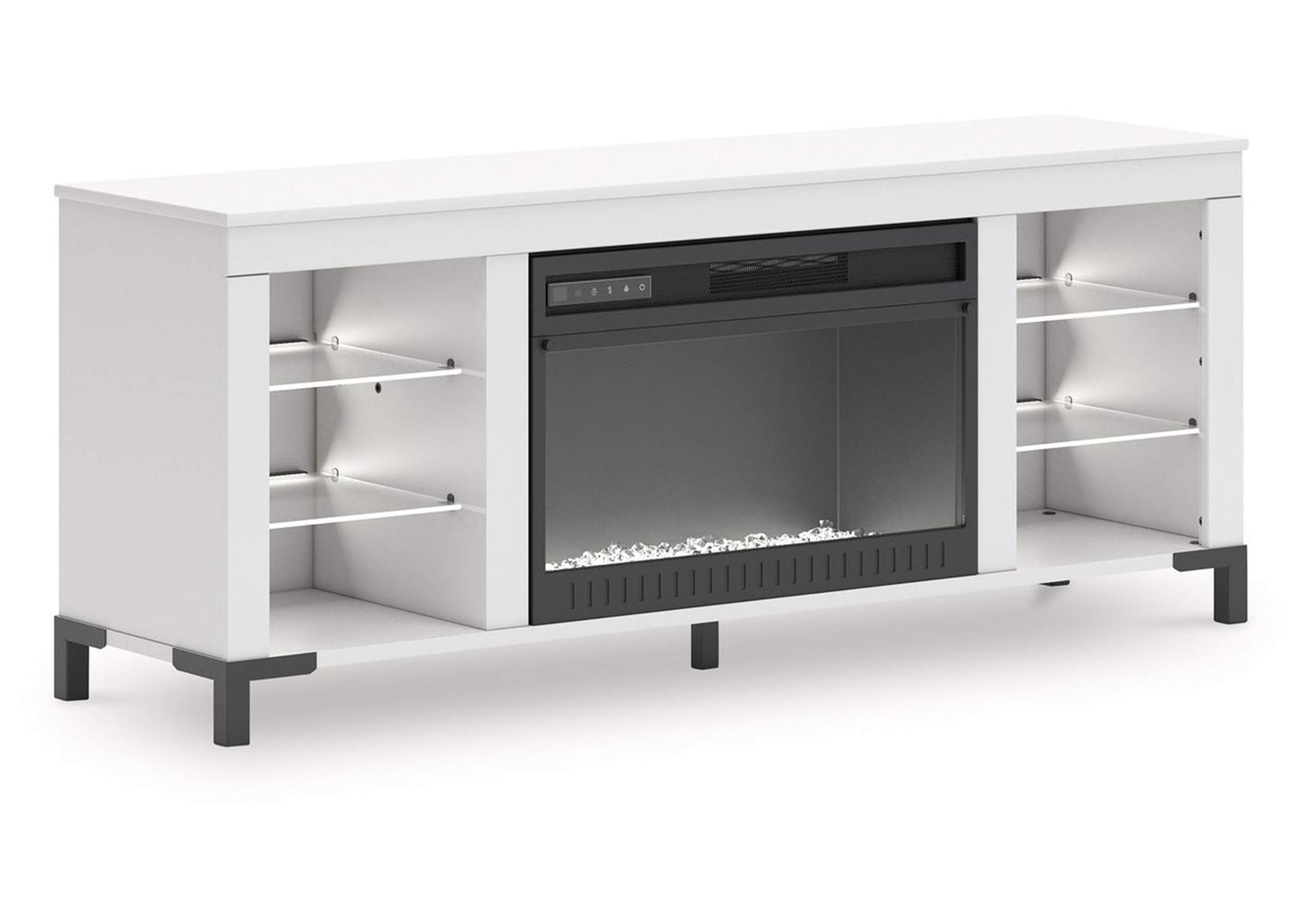 Brollevi 60" TV Stand with Electric Fireplace