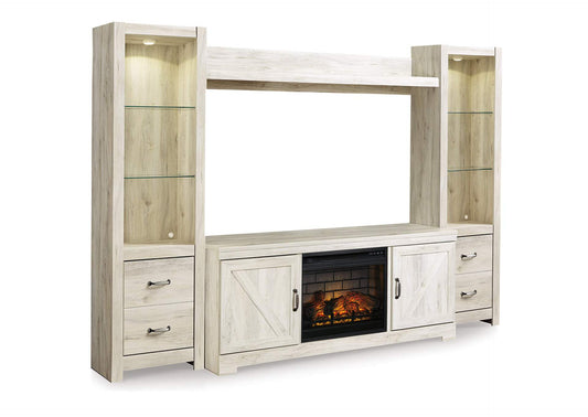 Bellaby 4-Piece Entertainment Center with Electric Fireplace