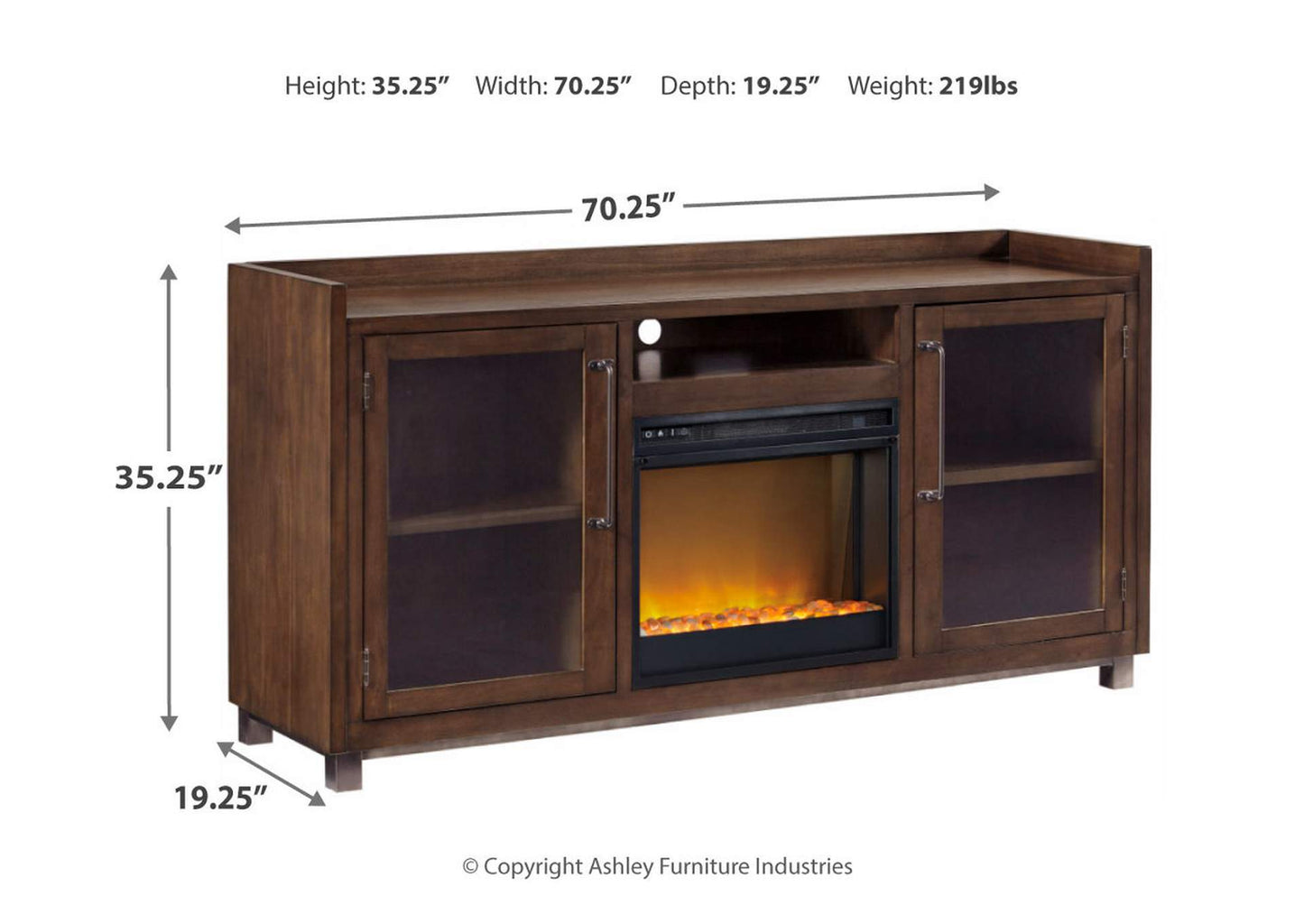 Starmore 70" TV Stand with Electric Fireplace