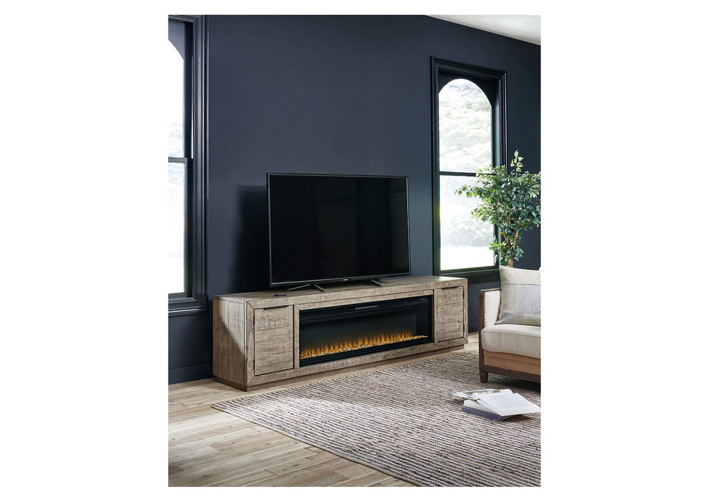 Krystanza TV Stand with Electric Fireplace