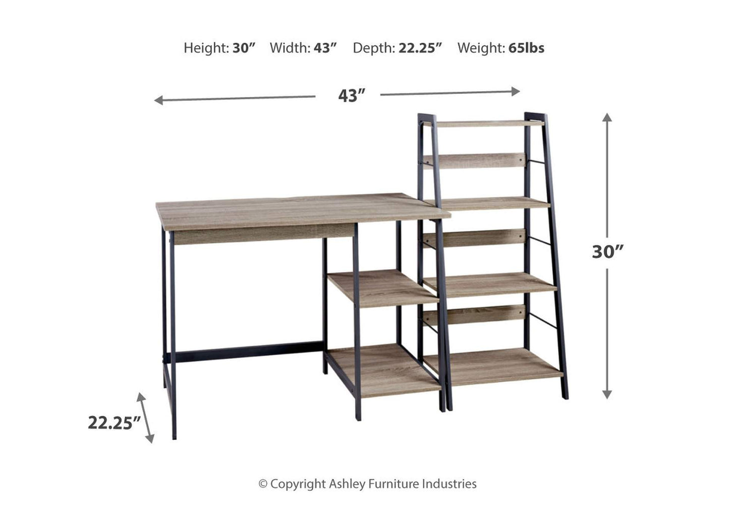 Soho Home Office Desk and Shelf